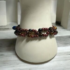 Tigers Eye and Seabeads Bracelet with extension